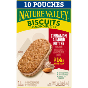 Nature Valley Biscuit Sandwiches, Cinnamon Almond Butter, 10 Bars, 13.5 oz — grocery product, view 10