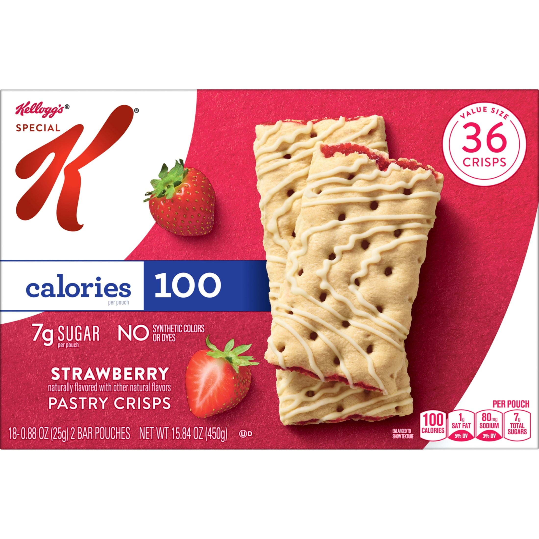Special K Bar Strawberry Chewy Pastry Crisps, 100 Calories, 15.84 oz, 36 Count — grocery product, view 6