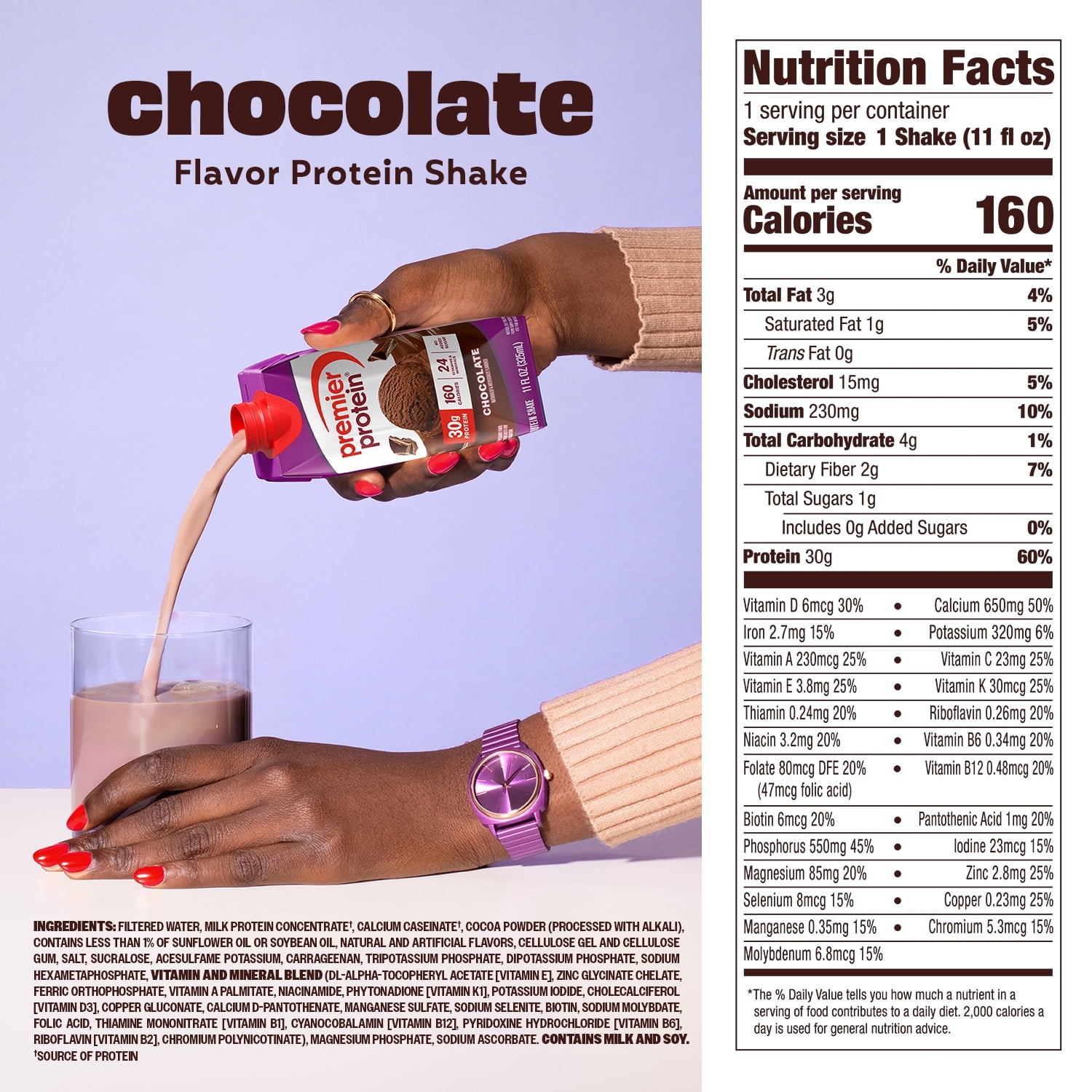 Premier Protein Shake, Chocolate, 30g Protein, 11 Fl Oz, 12 Ct — sports nutrition product, view 7