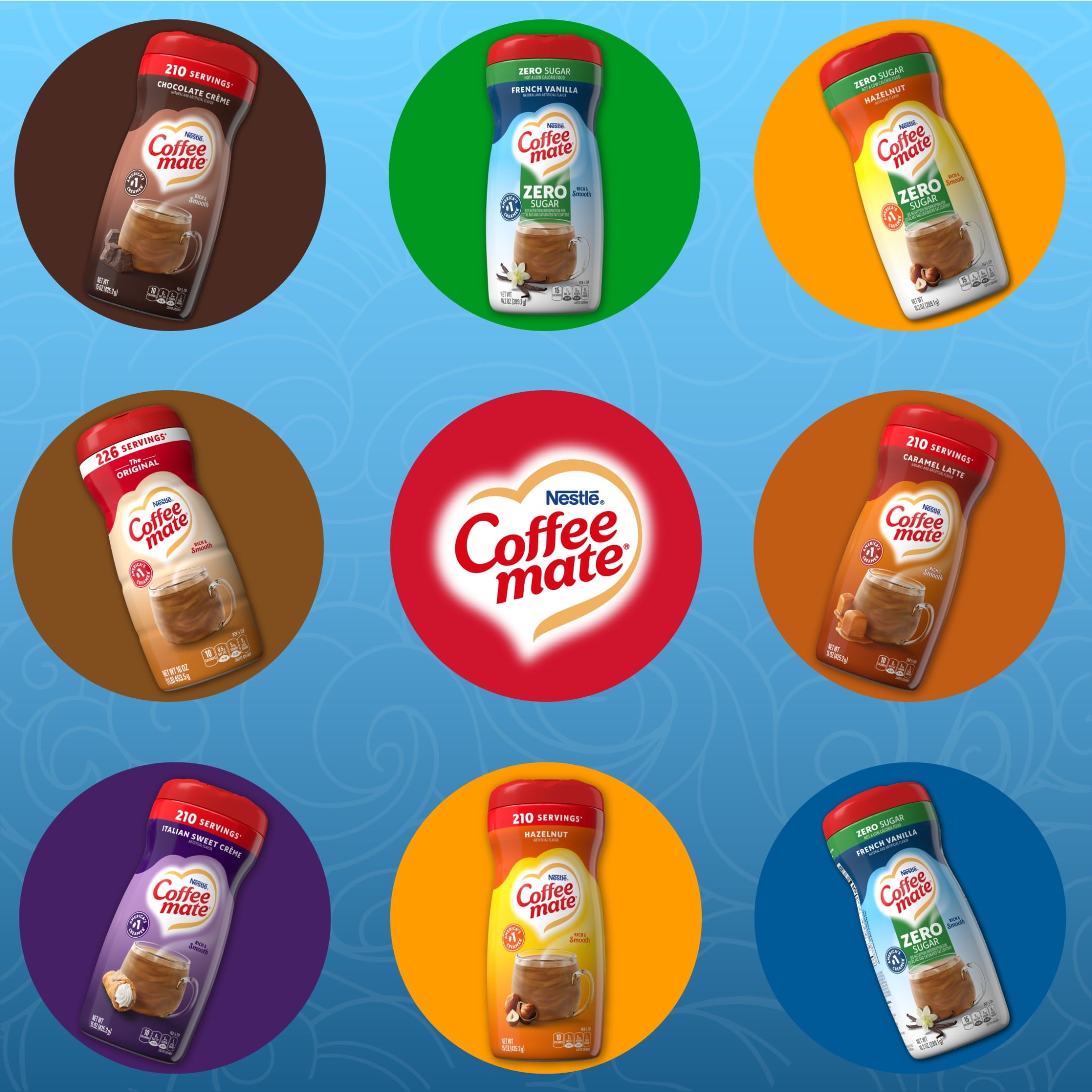 Coffee mate French Vanilla Zero Sugar Powder Coffee Creamer, 10.2 oz — coffee and drinks product, view 7