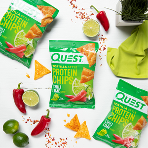 Quest Tortilla Style Protein Chips, Chili Lime, 1.1oz - 4 Count Bags — sports nutrition product, view 7