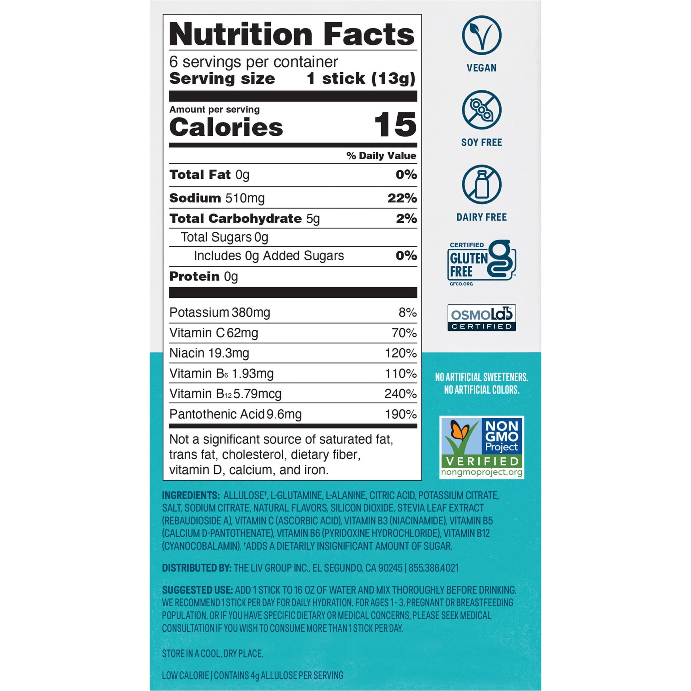 Liquid I.V.® White Peach Hydration Multiplier® Sugar-Free Electrolyte Powder Drink Mix — coffee and drinks product, view 4