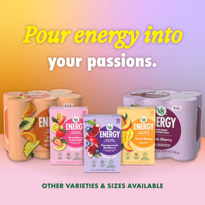 (4 pack) V8 Energy Strawberry Banana Juice Energy Drink, 8 fl oz Can (24 Pack) — coffee and drinks product, view 8