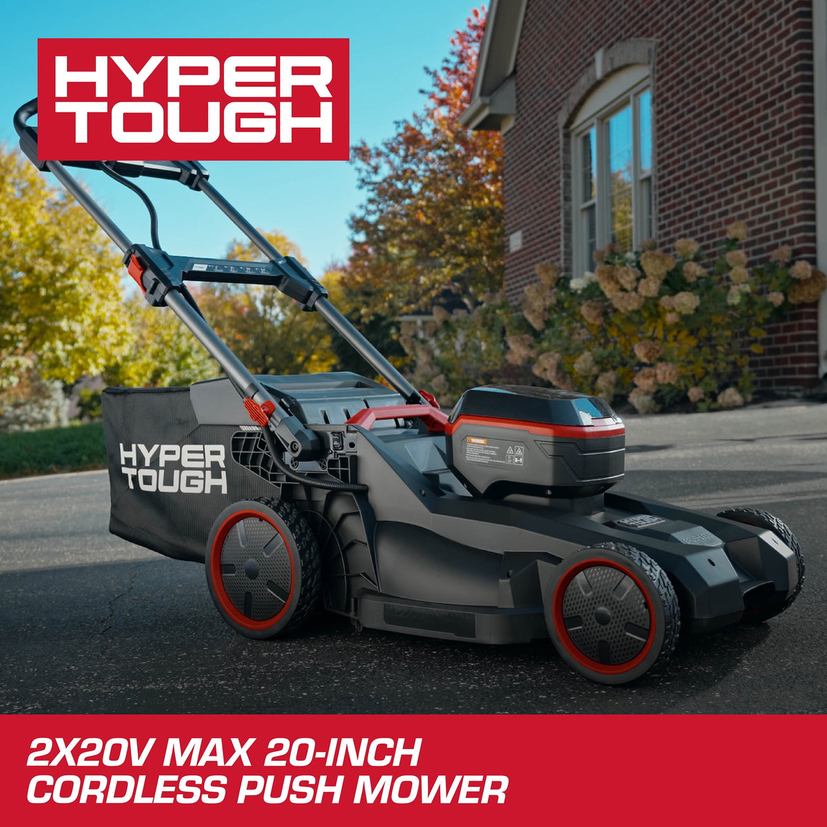 Hyper Tough 2x20V 20 in Cordless Brushless Push Lawn Mower - image 3 of 6