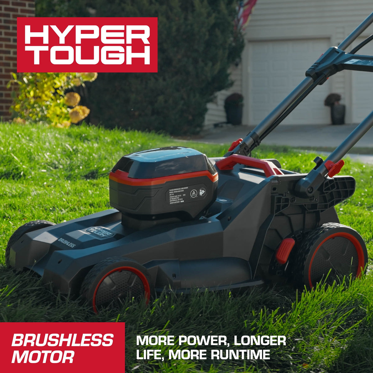 Hyper Tough 2x20V 20 in Cordless Brushless Push Lawn Mower - image 4 of 6