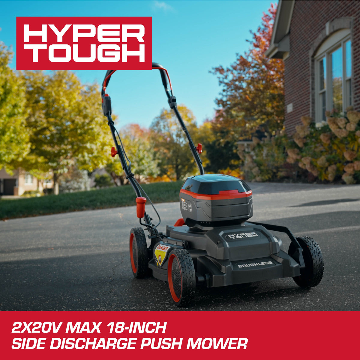 Hyper Tough 2X20V 18-inch Side-Discharge Lawn Mower - image 3 of 6