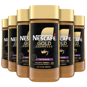 (6 pack) NESCAFÉ Gold Espresso Intense, Instant Coffee, 3.5 oz, 6 Pack of Jars — coffee and drinks product