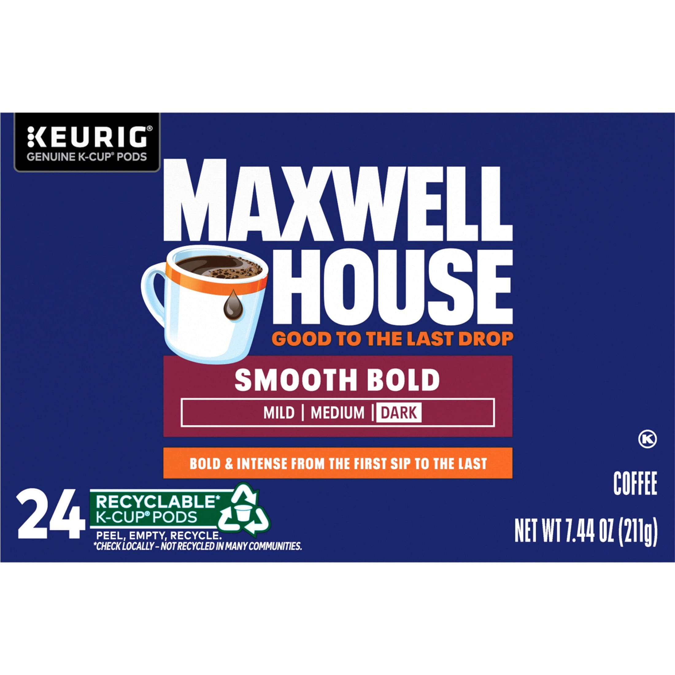 Maxwell House Smooth Bold Roast Coffee K-Cup Pods, 24 ct Box — coffee and drinks product, view 11