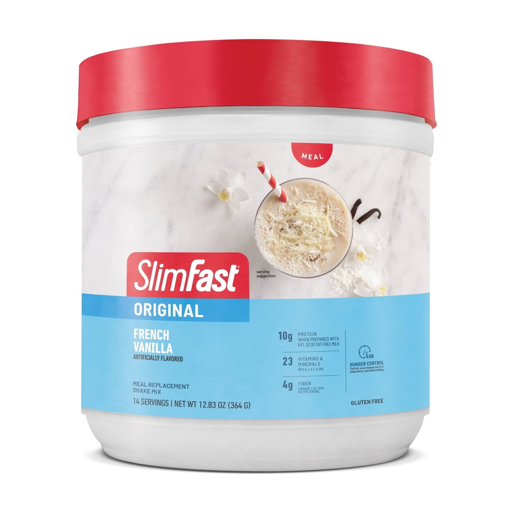 (3 pack) SlimFast Original Meal Replacement Shake Powder, French Vanilla, 12.83 oz — sports nutrition product, view 2