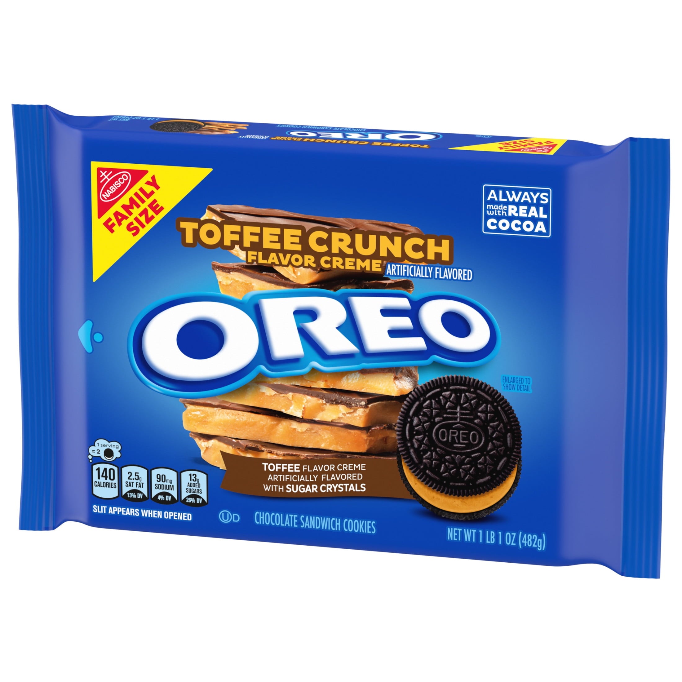 (3 pack) OREO Toffee Crunch Creme with Sugar Crystals Chocolate Sandwich Cookies, Family Size — grocery product, view 11