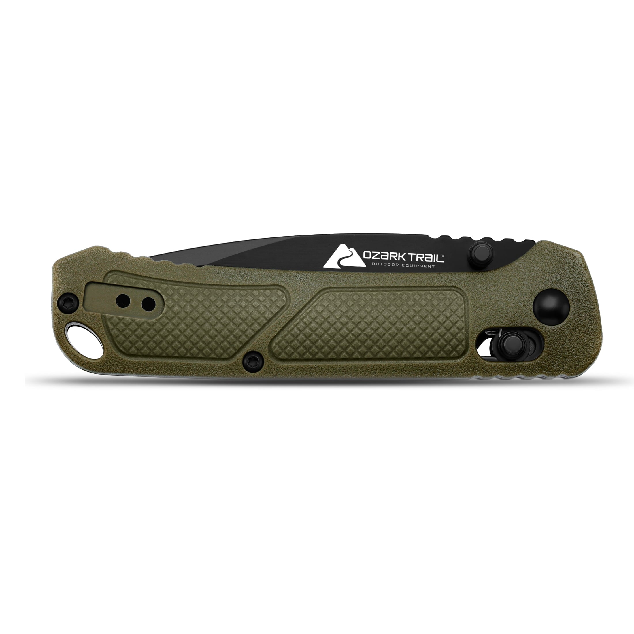 Ozark Trail 7.5 inch Folding Knife,D2 Blade,Ball Bearing,OD Green Handle — sports and outdoor product, view 2