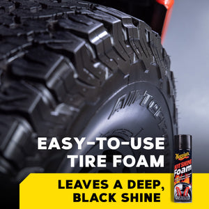 (2 pack) Meguiar's Hot Shine Tire Foam for Cars and Trucks, 19 oz — automotive product, view 3