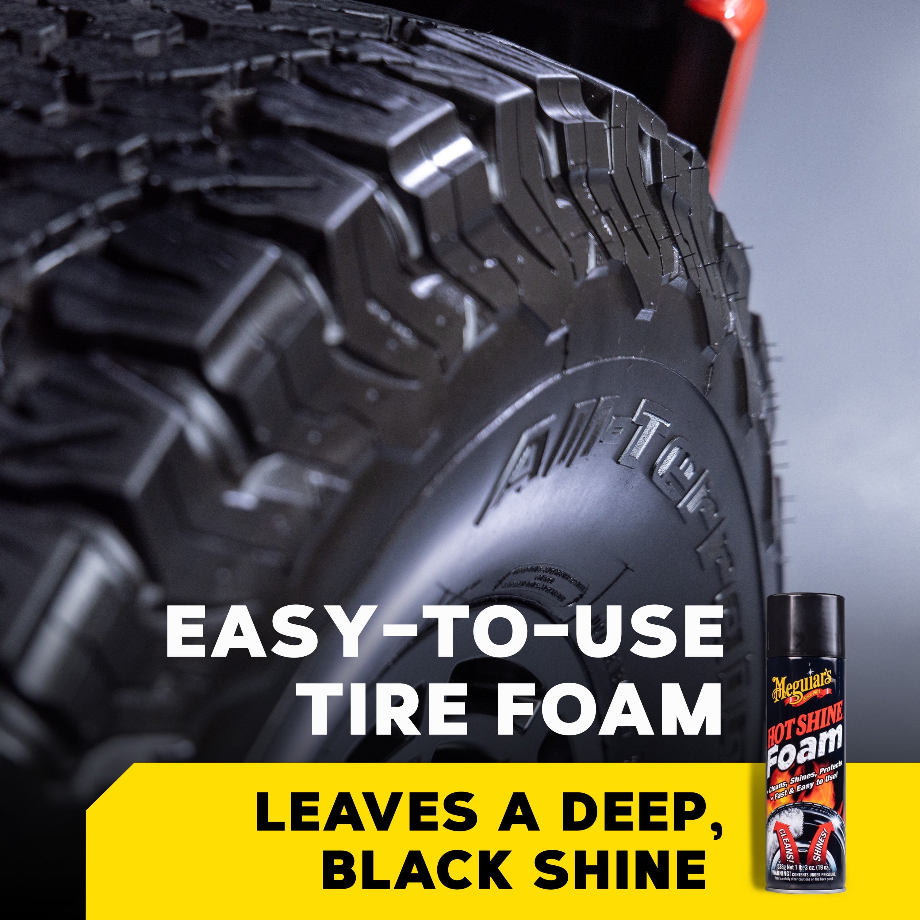 (2 pack) Meguiar's Hot Shine Tire Foam for Cars and Trucks, 19 oz — automotive product, view 3