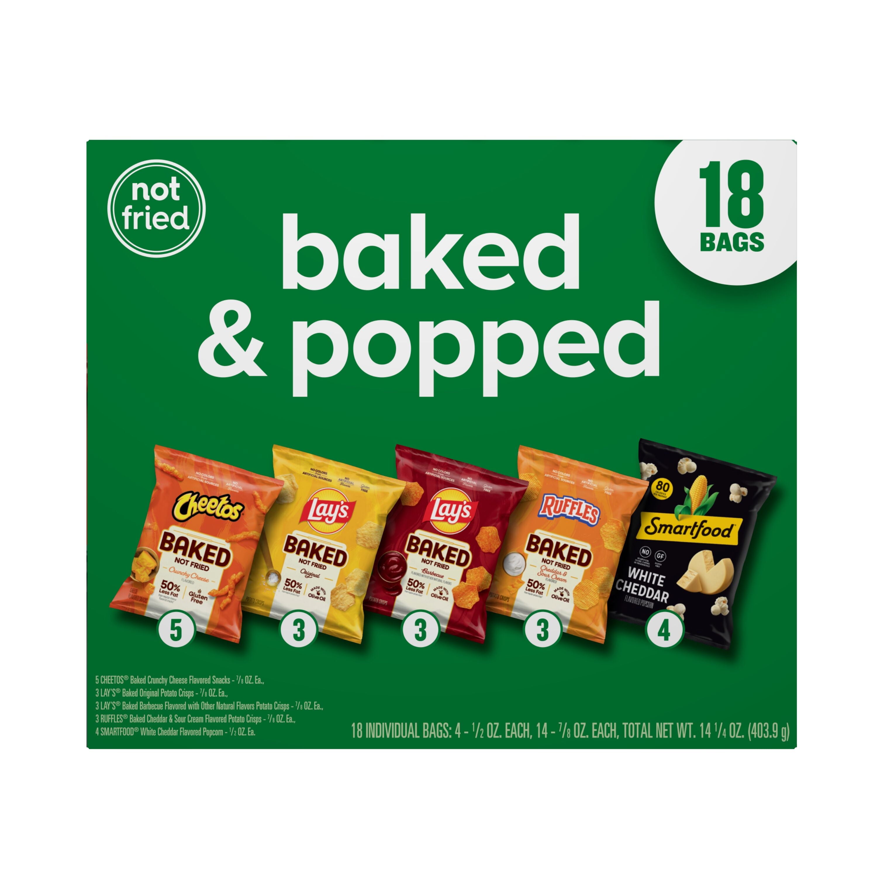 Frito-Lay Baked and Popped Mix Variety pack Snack Chips, 18 Count Multipack — grocery product, view 2