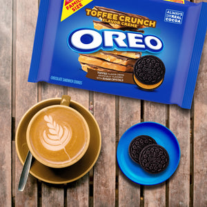 (3 pack) OREO Toffee Crunch Creme with Sugar Crystals Chocolate Sandwich Cookies, Family Size — grocery product, view 8