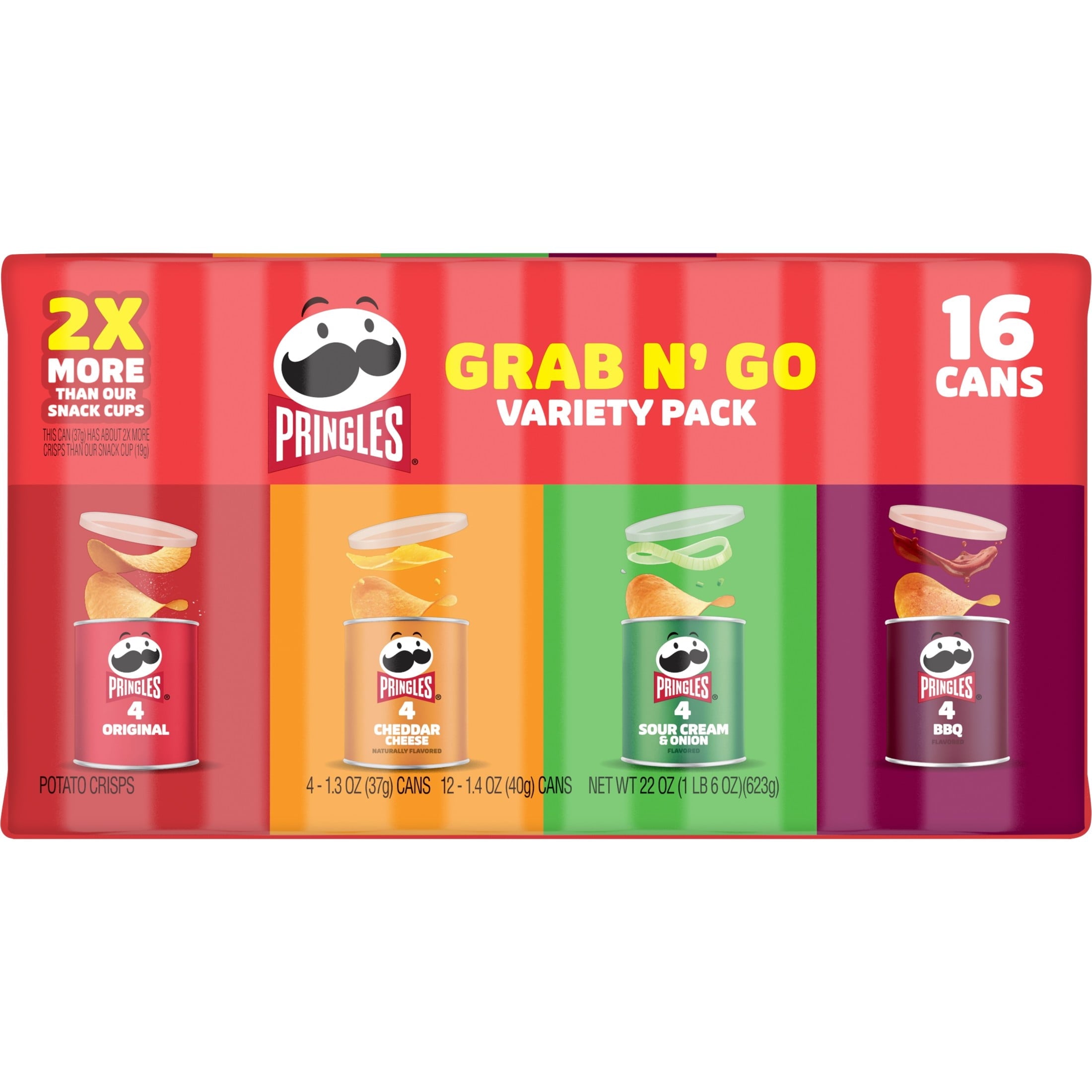 Pringles Potato Crisps Chips, Lunch Snacks, Variety Pack, 22oz Pack (16 Cans) — grocery product, view 6