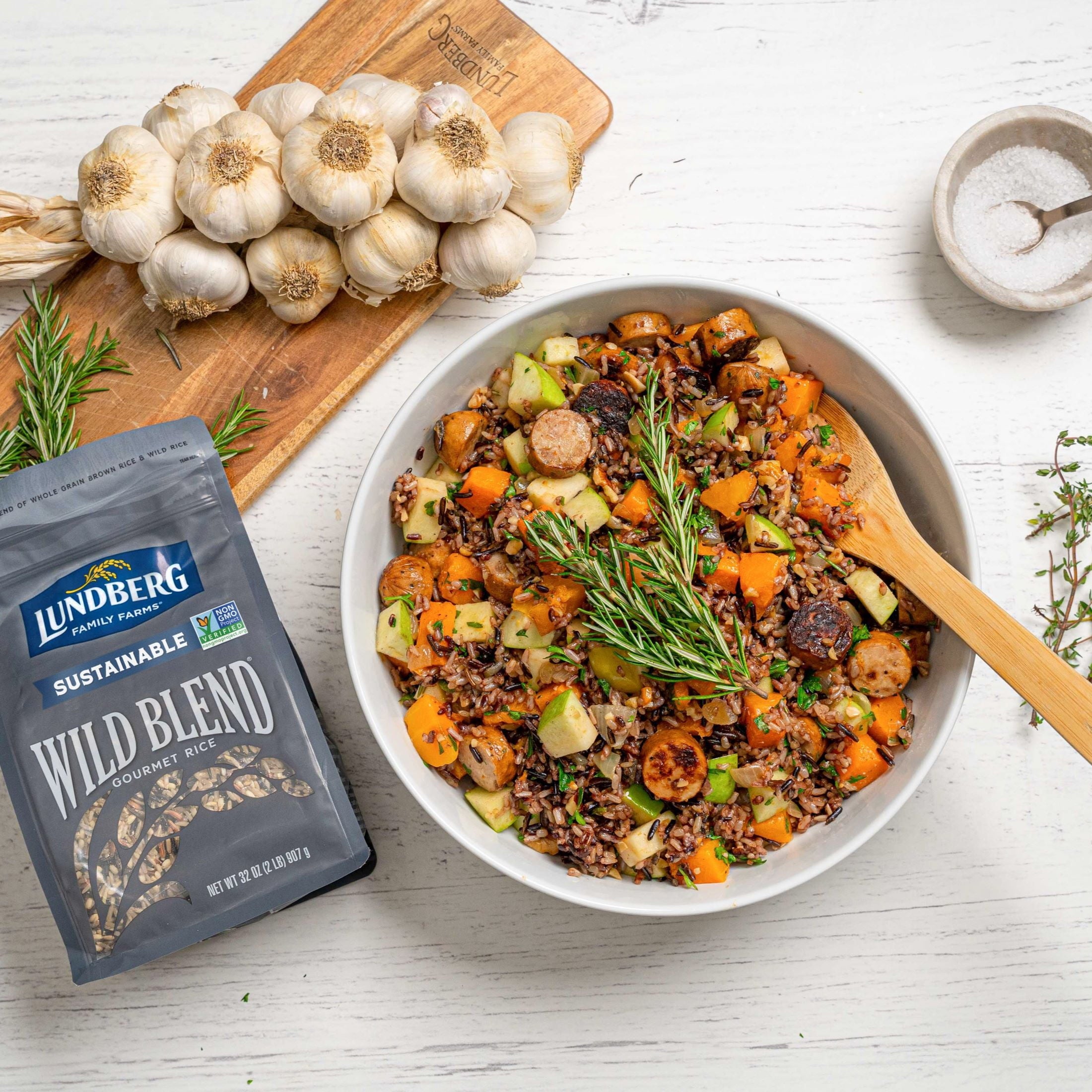 Lundberg Sustainable Wild Blend Rice - Gluten Free, Vegan, 1lb Resealable Bag — grocery product, view 2