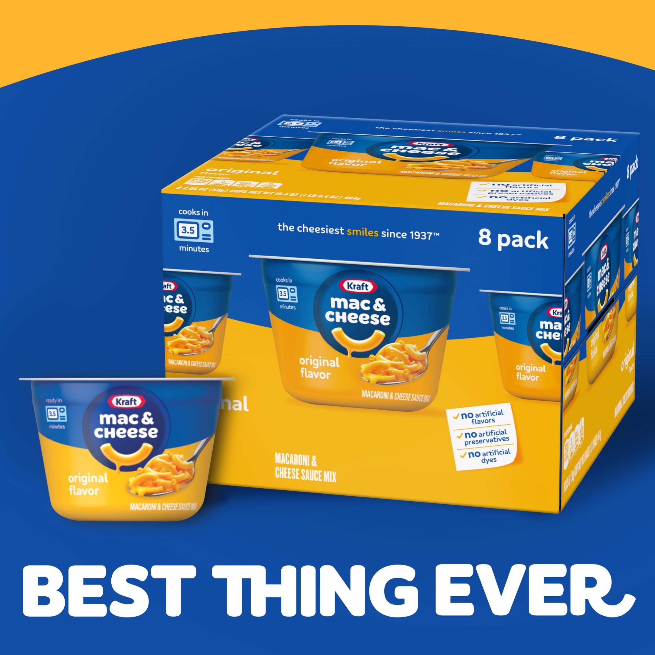 Kraft Mac and Cheese, 8 Cups, for Easy Dinner or Dinner Sides, Original Flavor — grocery product, view 9