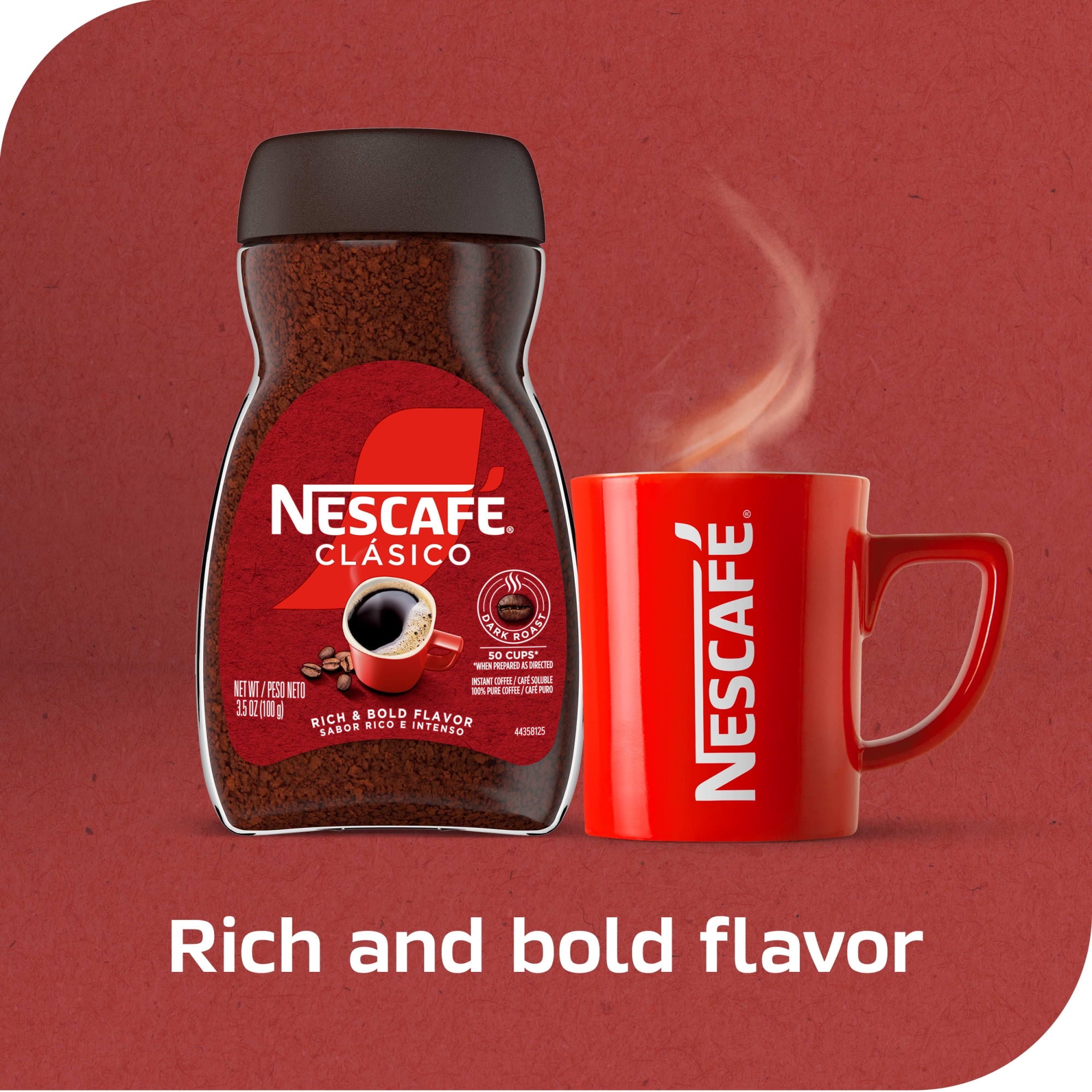 (2 pack) NESCAFÉ CLÁSICO Dark Roast Coffee, Instant Coffee, 7 oz, 1 Jar — coffee and drinks product, view 4