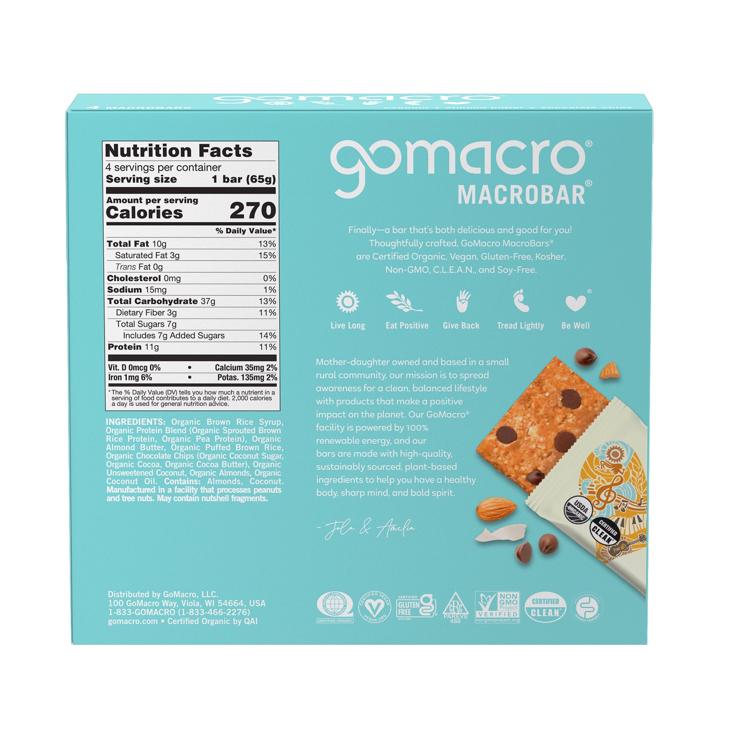 GoMacro MacroBar Organic Vegan Protein Bars — sports nutrition product, view 5