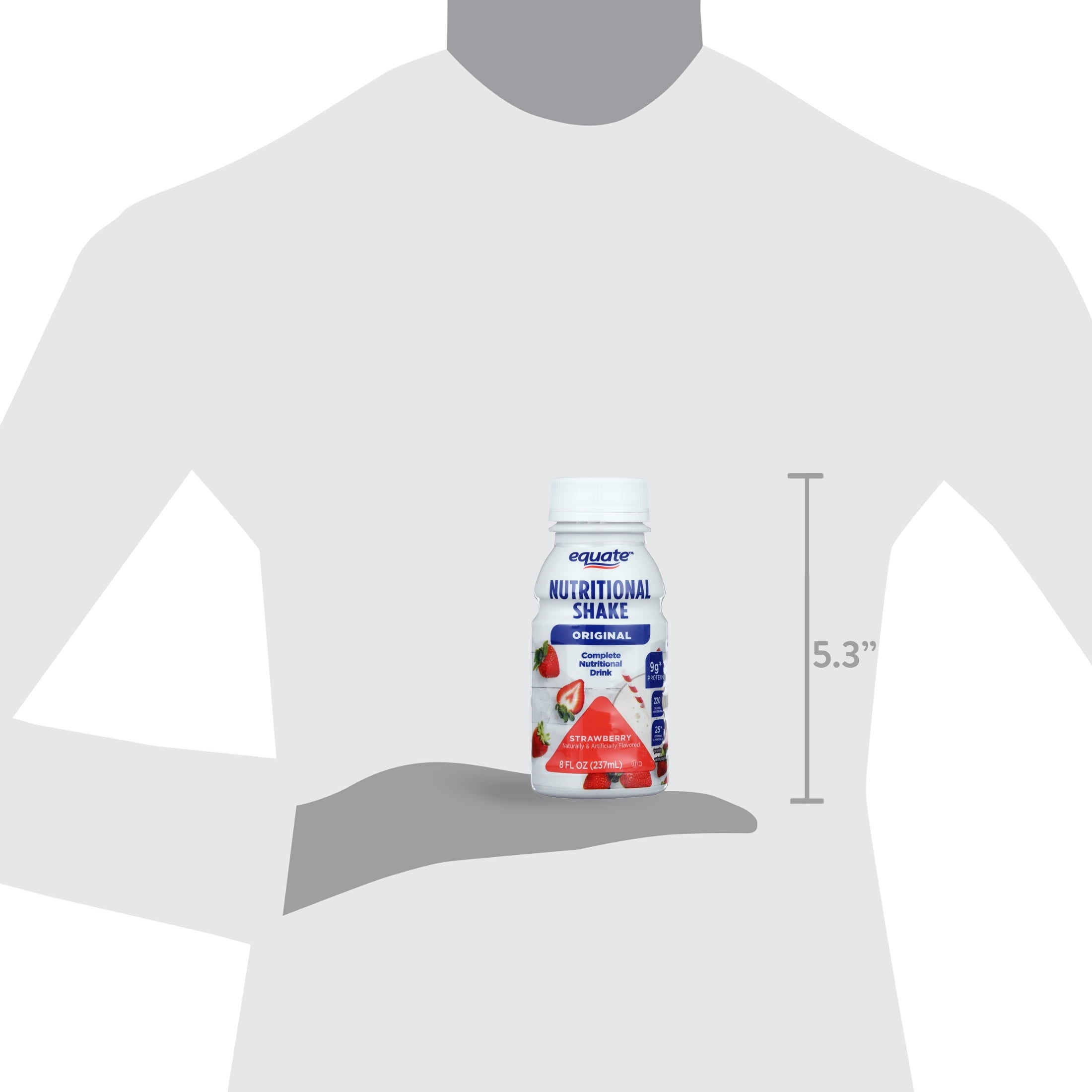 Equate Original Nutritional Shake, Strawberry, 8 fl oz, 24 Count — sports nutrition product, view 9