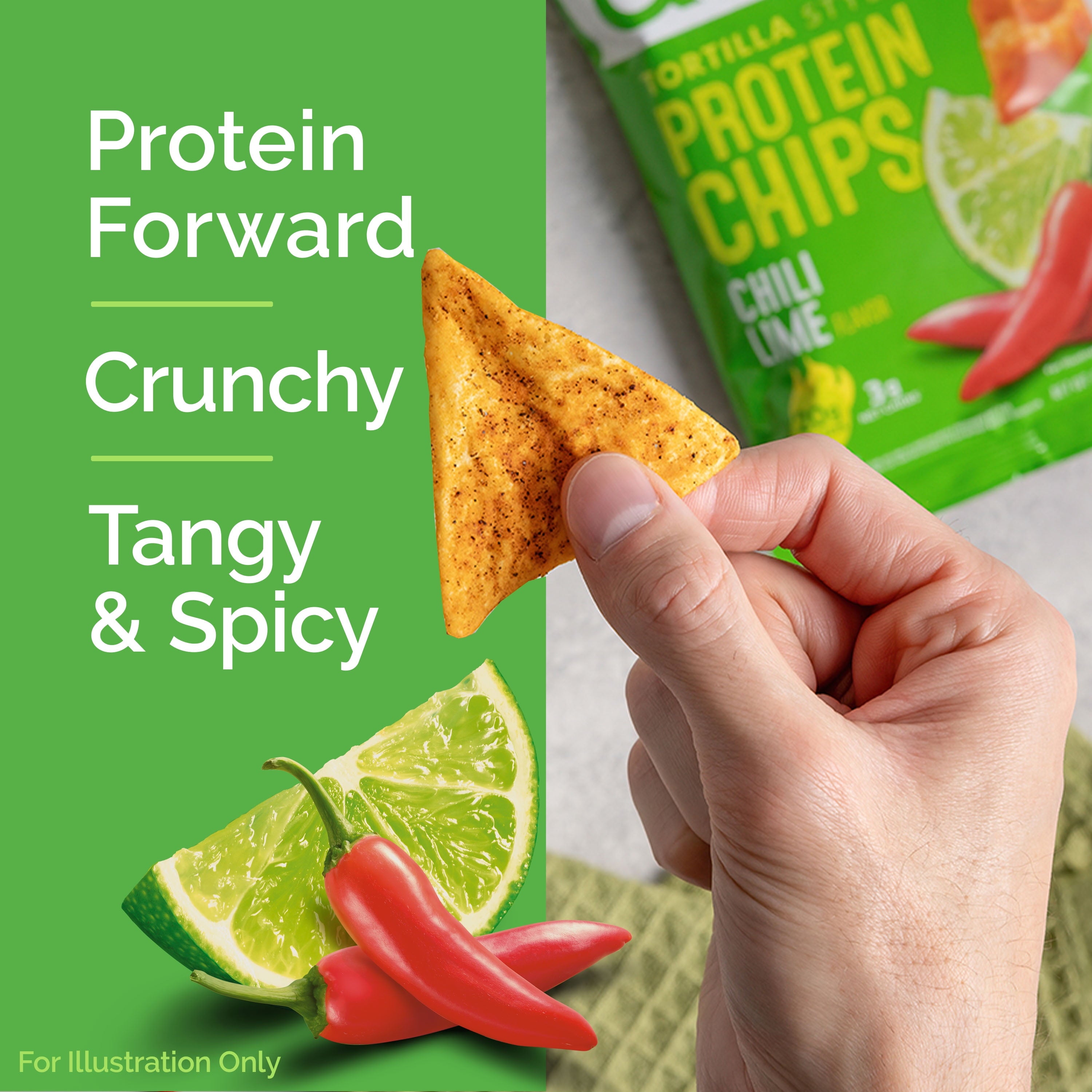 Quest Tortilla Style Protein Chips, Chili Lime, 1.1oz - 4 Count Bags — sports nutrition product, view 6