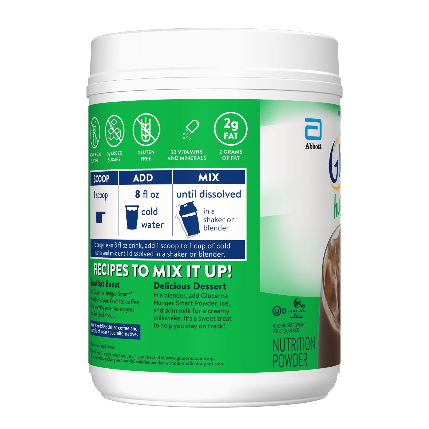 Glucerna Hunger Smart Diabetes Care Powder, Classic Chocolate, 22.3 Oz — sports nutrition product, view 13