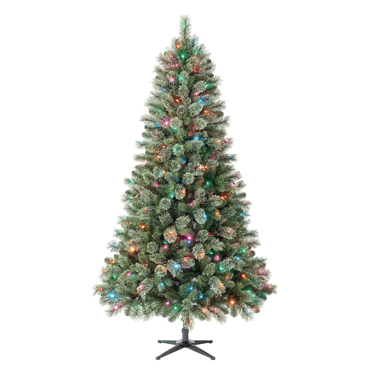 7.5' Pre-Lit Liberty Cashmere Pine Green Artificial Christmas Tree with Color-Changing LED Lights