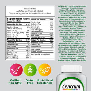 Centrum Silver Adults 50 Plus Multivitamin With Vitamin C, D & E, 125 Count — supplement pack, view 8