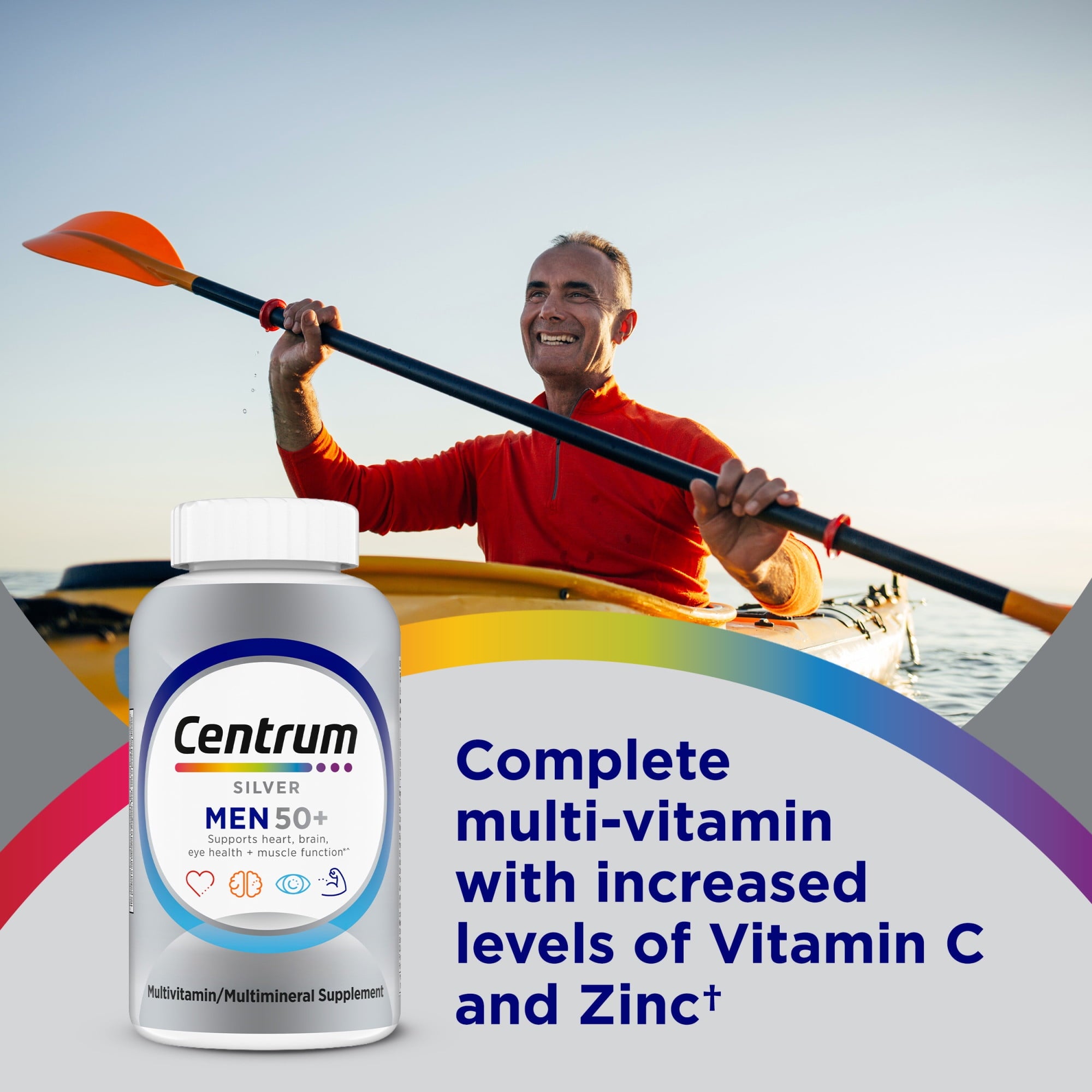 Centrum Silver Mens 50 Plus Multivitamin With Vitamin B & D3, 100 Count — supplement pack, view 2