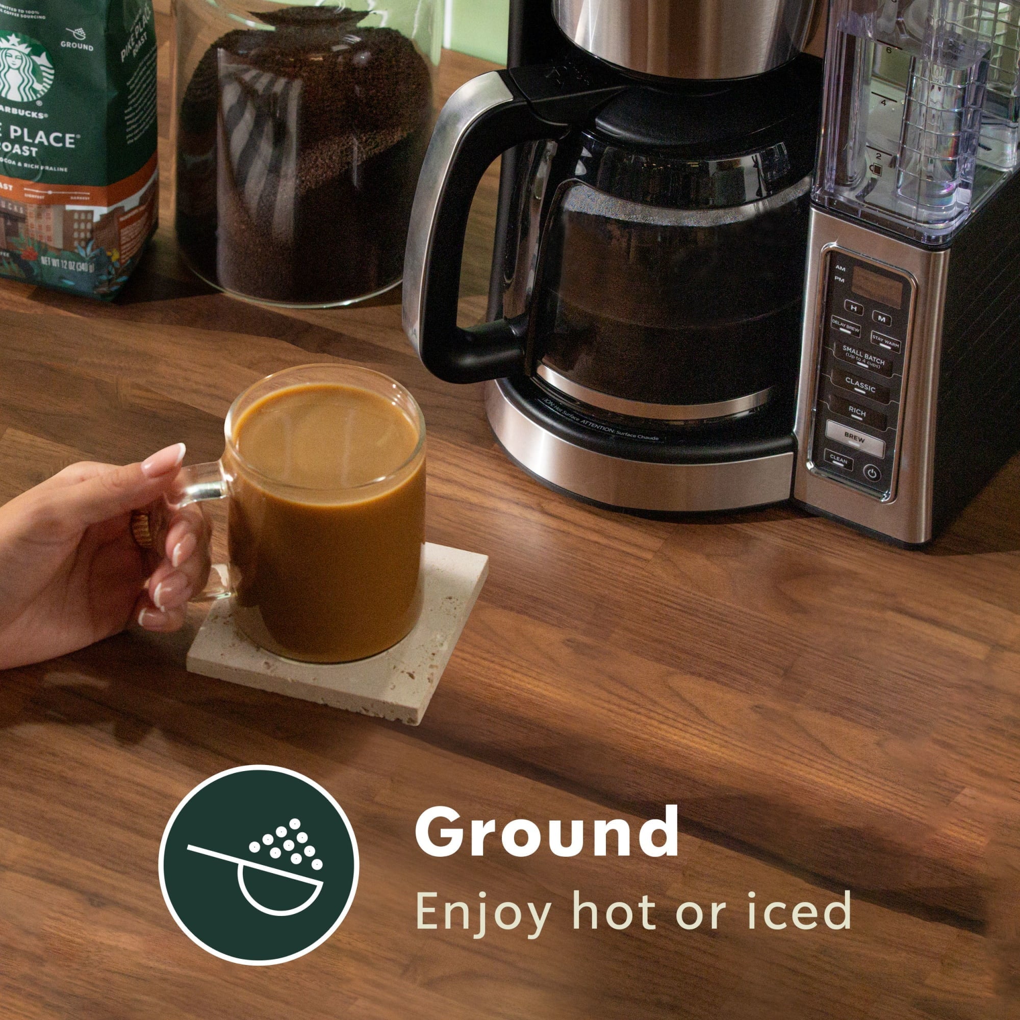 Starbucks Pike Place Roast, Ground Coffee, Medium Roast Hot or Iced Coffee, 12 oz — coffee and drinks product, view 2
