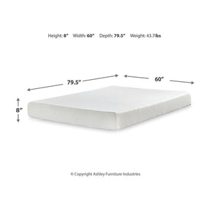 Signature Design by Ashley 8 inch Twin Memory Foam Mattress - image 3 of 6