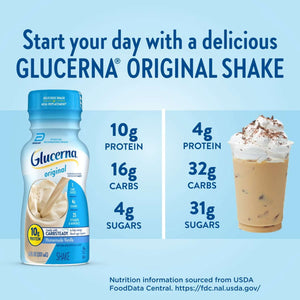 Glucerna Original Diabetic Protein Shake, Homemade Vanilla, 8 fl oz Bottle, 16 Count — sports nutrition product, view 5