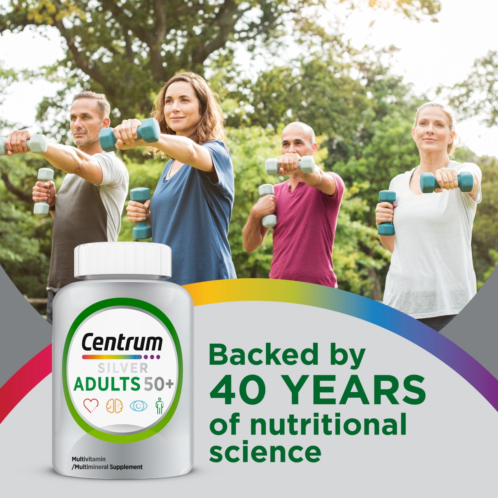 Centrum Silver Adults 50 Plus Multivitamin With Vitamin C, D & E, 125 Count — supplement pack, view 5