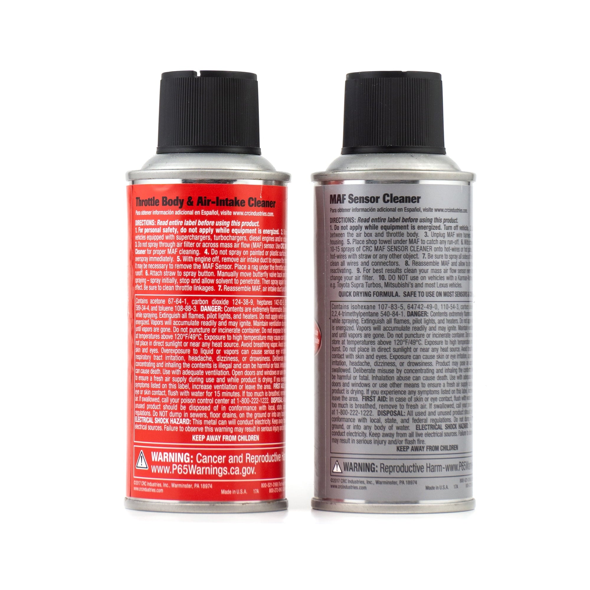 CRC Mass Air Flow & Throttle Body Single-Use Cleaner Twin Pack Kit — automotive product, view 2