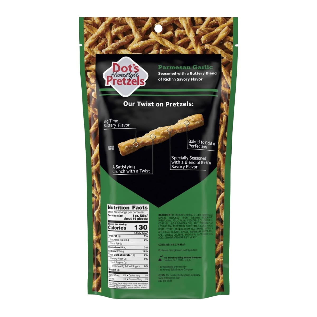 Dot's Pretzels Parmesan Garlic Seasoned Pretzel Twists Snack, 16 oz — grocery product, view 2