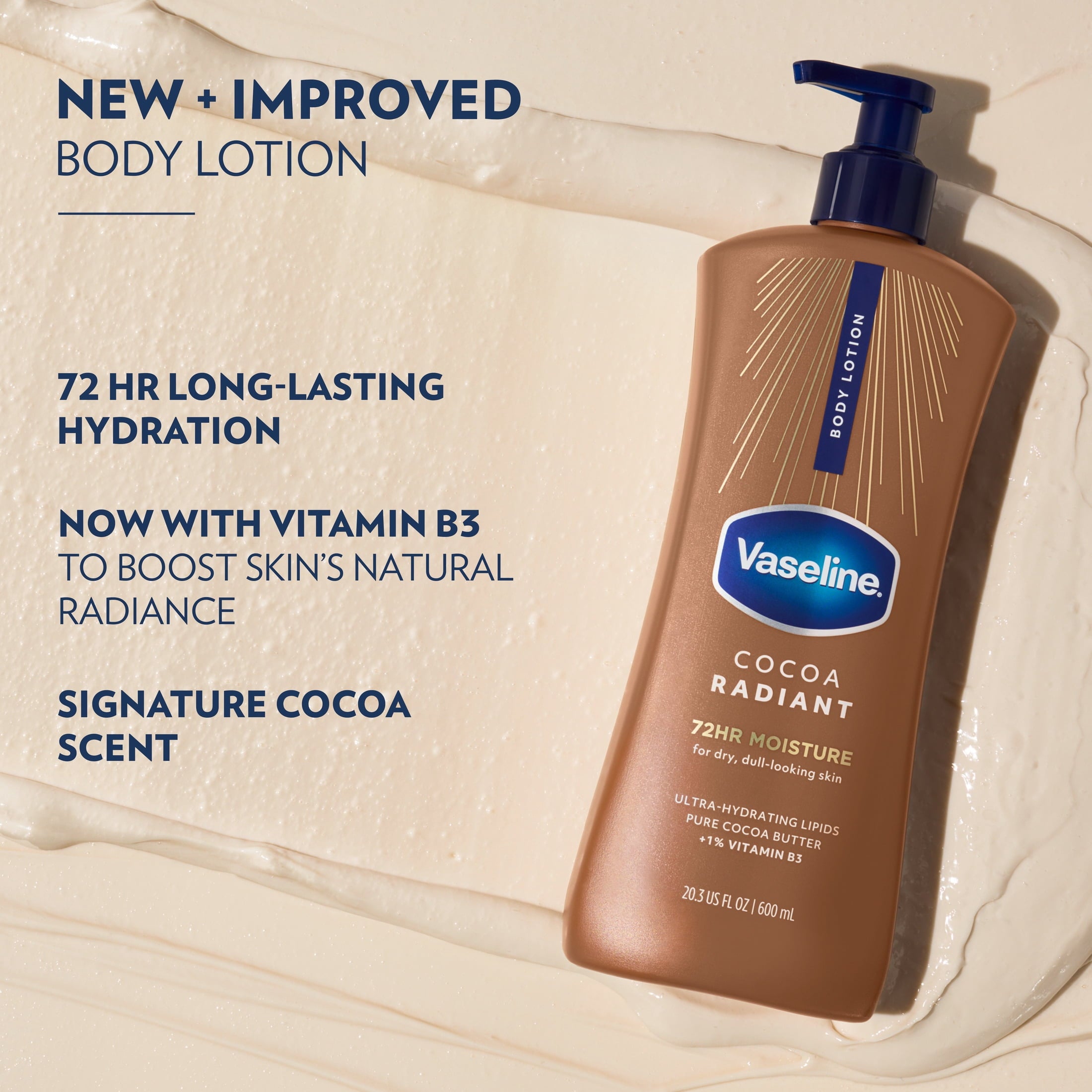 Vaseline Cocoa Radiant Body Lotion Cocoa for Dry Skin Cocoa Radiant Lotion Made — health and personal care product, view 4