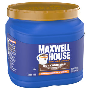 Maxwell House 100% Colombian Ground Coffee, 23.1 oz Canister — coffee and drinks product, view 10