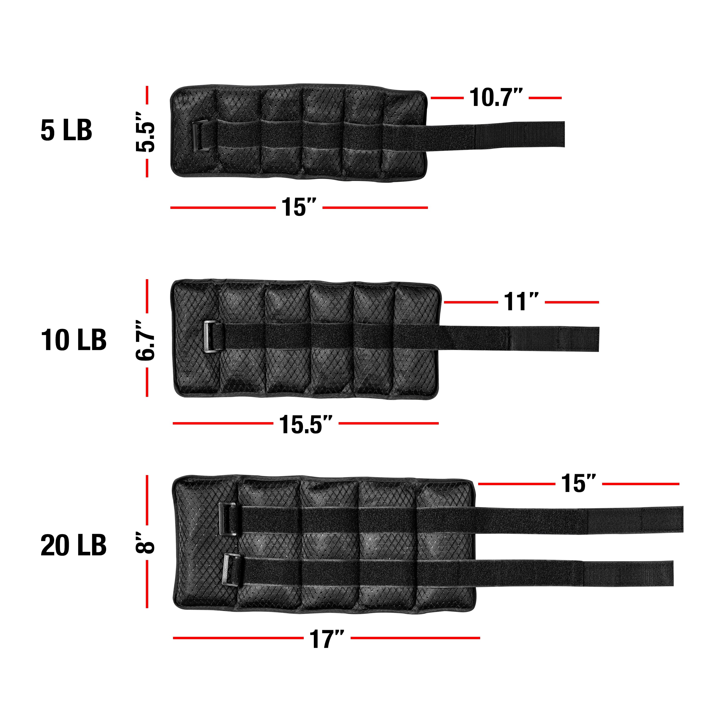 CAP Fuel Pureformance Unisex Adjustable Wrist/Ankle Weights, 2.5-Pound Pair (5lb Total — automotive product, view 4