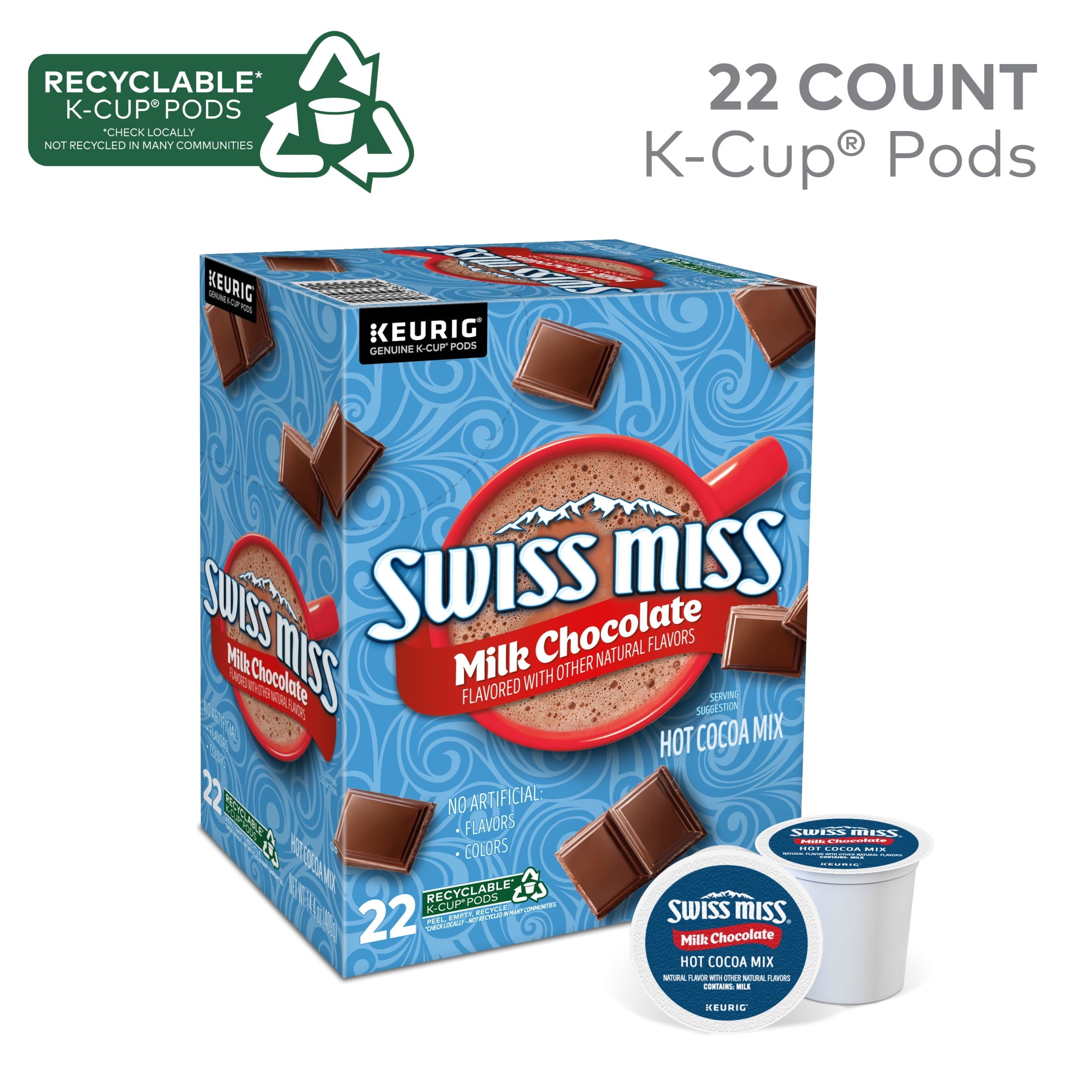 Swiss Miss Milk Chocolate Hot Cocoa, K-Cup Pods, 22 Count — coffee and drinks product, view 2