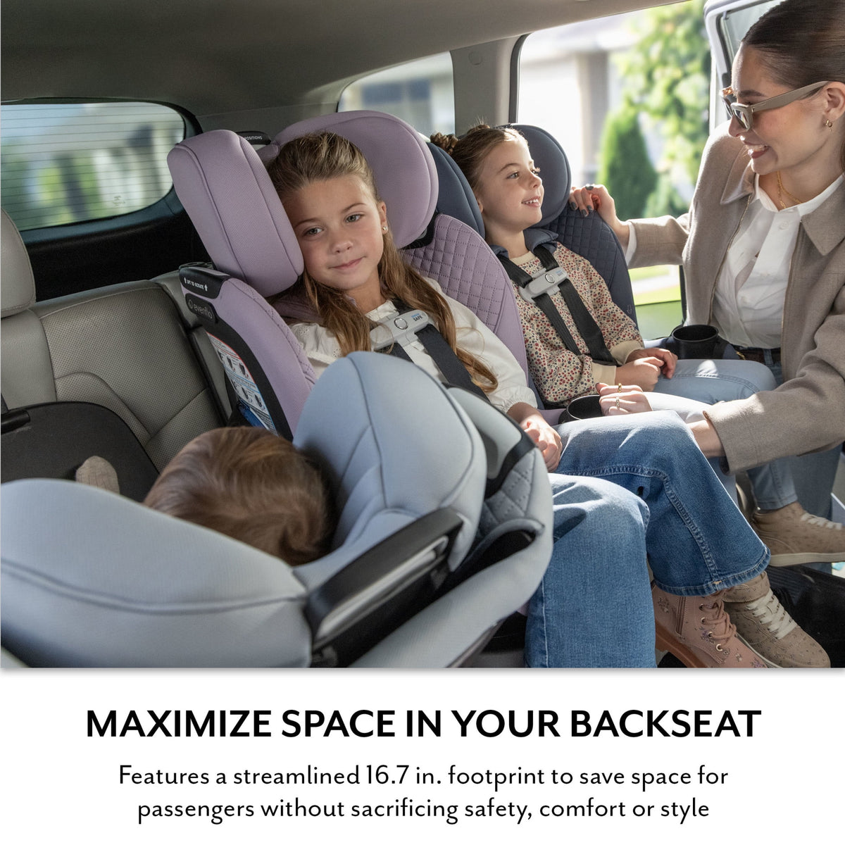 Evenflo Revolve360 Slim 2-in-1 Rotating Car Seat with Green & Gentle Fabric (Quartz) - image 4 of 6