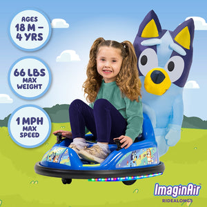 Bluey 6V ImaginAir Ride-On Bumper Car with Inflatable Character - image 4 of 6