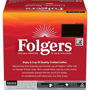 Folgers Classic Roast, Medium Roast Coffee, Keurig K Cup Pods, 48 Count Box — coffee and drinks product, view 3