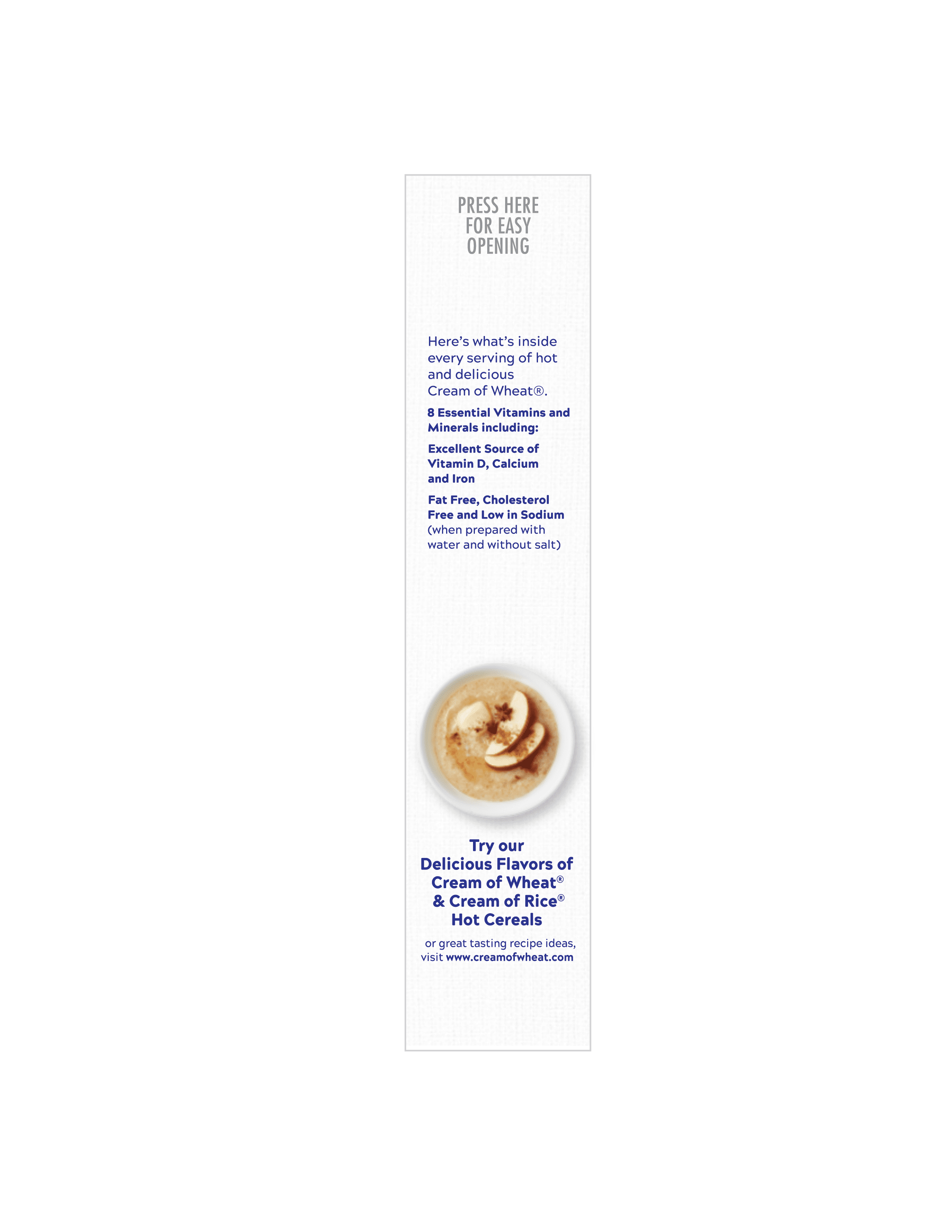 Cream of Wheat 2.5 Minute Hot Cereal, Original Flavor, Kosher, Shelf-Stable, 28 oz Box — grocery product, view 10