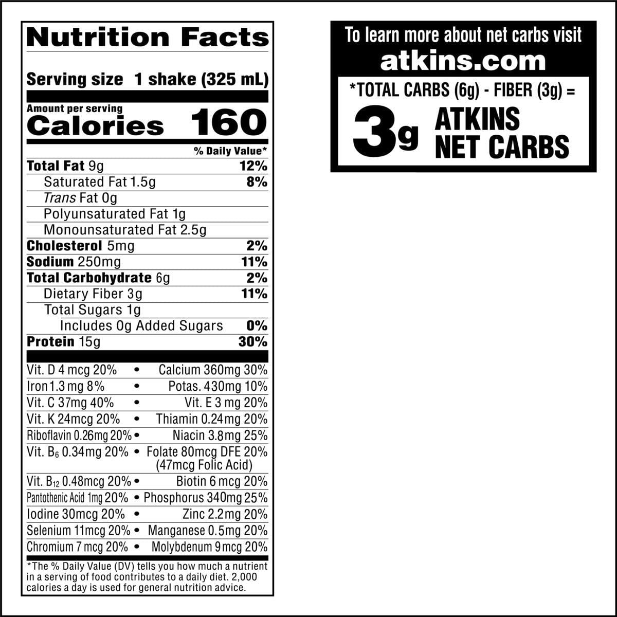 Atkins Café Caramel Iced Coffee Flavor High Protein Shake, 15g of Protein, 1g Sugar — coffee and drinks product, view 8