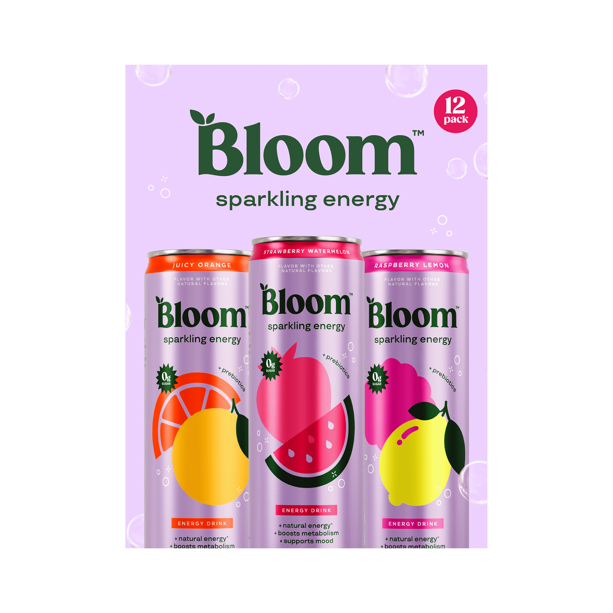 Bloom Nutrition Sparkling Energy Drink, Variety, 12 fl oz Cans, 12 Pack — coffee and drinks product, view 11