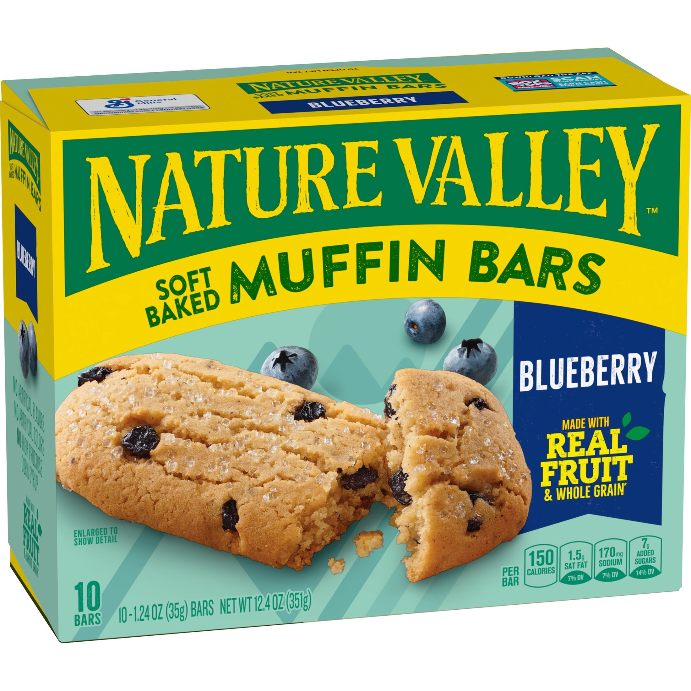 Nature Valley Soft Baked Muffin Bars, Blueberry, Snack Bars, 10 Bars, 12.4 oz — grocery product, view 9