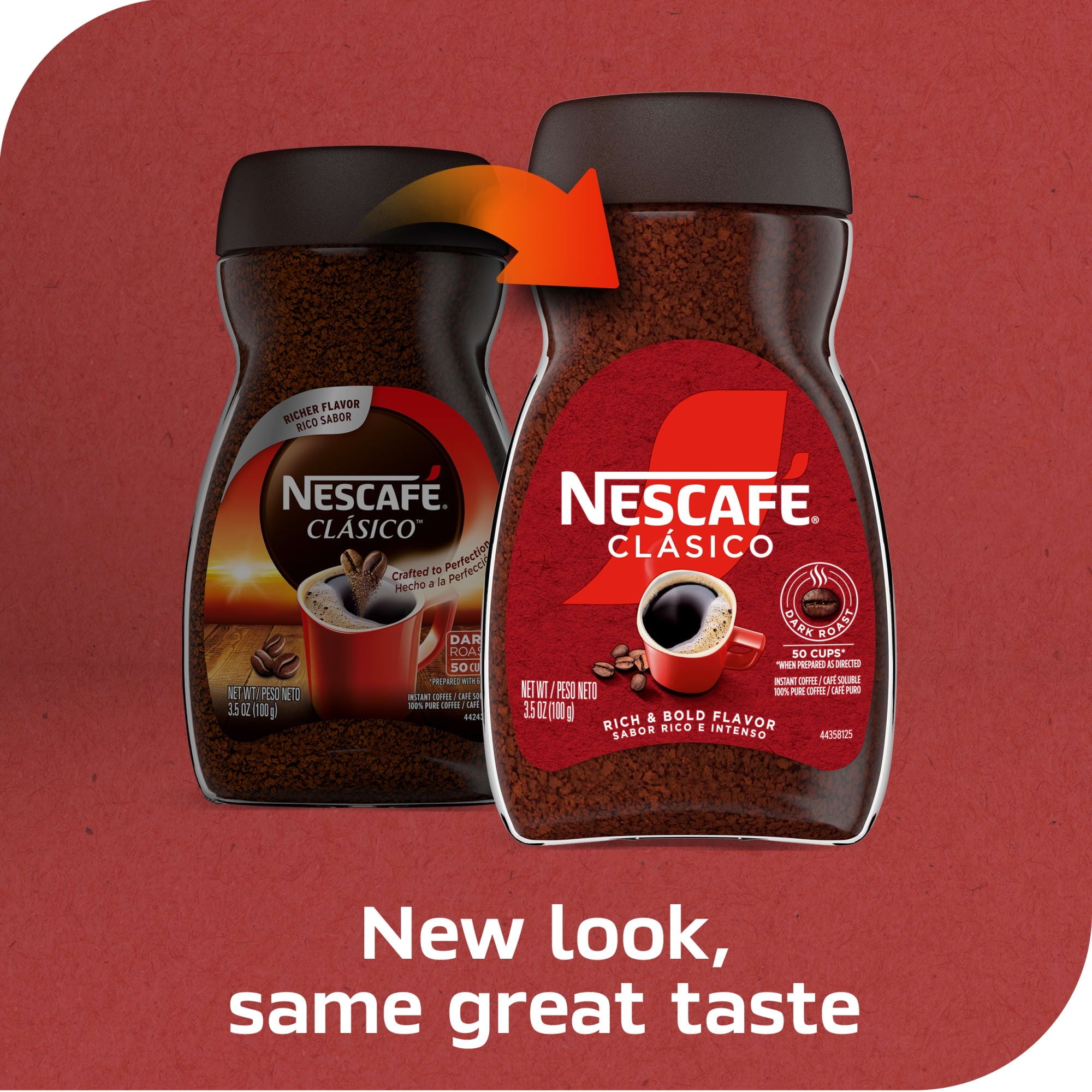 (2 pack) NESCAFÉ CLÁSICO Dark Roast Coffee, Instant Coffee, 7 oz, 1 Jar — coffee and drinks product, view 3