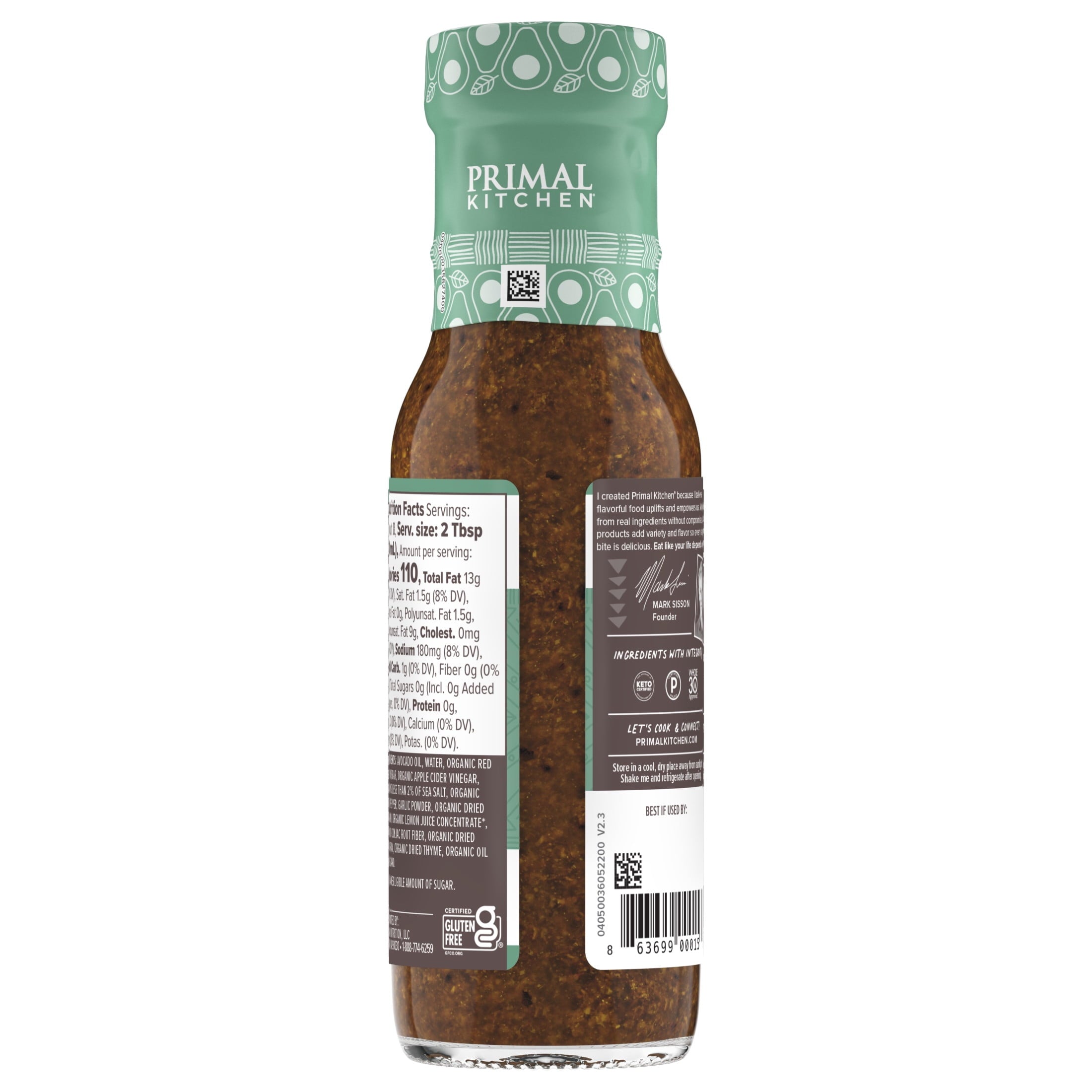 Primal Kitchen Greek Vinaigrette & Marinade 8 fl oz — grocery product, view 4