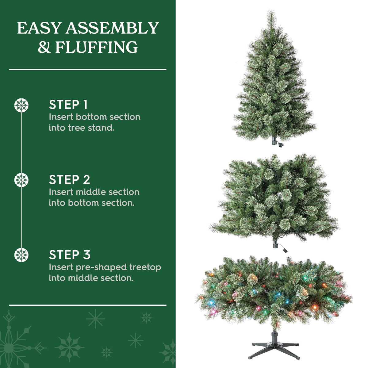 7.5' Pre-Lit Liberty Cashmere Pine Green Artificial Christmas Tree with Color-Changing LED Lights - image 4 of 6